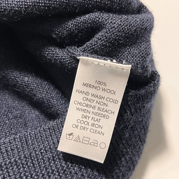 Calvin Klein Merino Wool Sweater Men Blue Classic Sweatshirt Casual Size Small - Picture 4 of 6